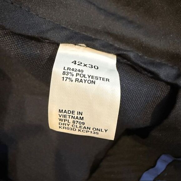 NWT Kenneth Cole Reaction Navy Blue Dress Pants Pleated Trousers Size 42x30 - Picture 7 of 12